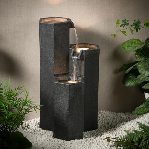 27.95“” H 3 Tiers Cascading Outdoor Water Fountain Made with Eco