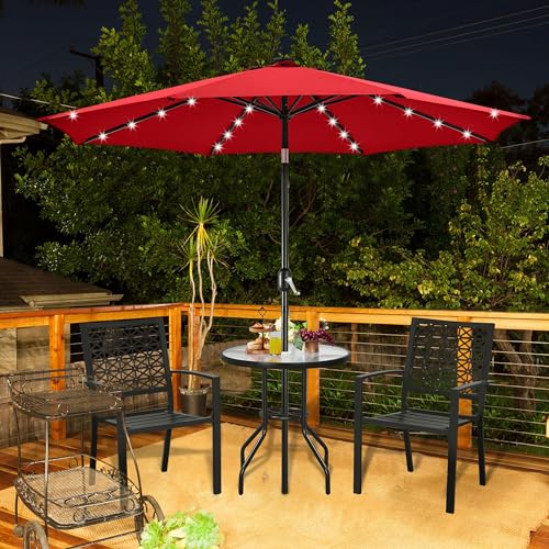 10FT Solar Patio Umbrella w