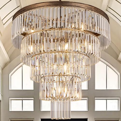 10 Light Large Crystal Chandelier 31.5 inch