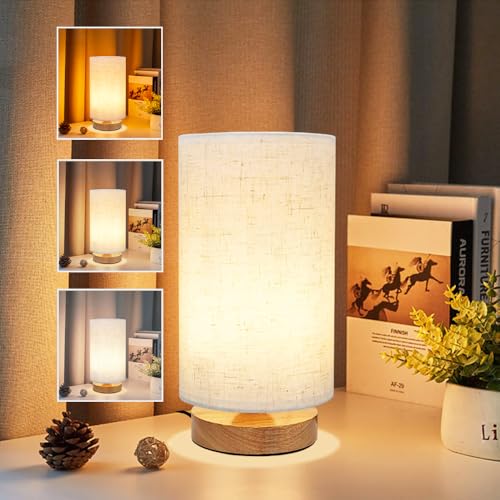 3 Color Adjustable Bedside Table Lamp for Bedroom