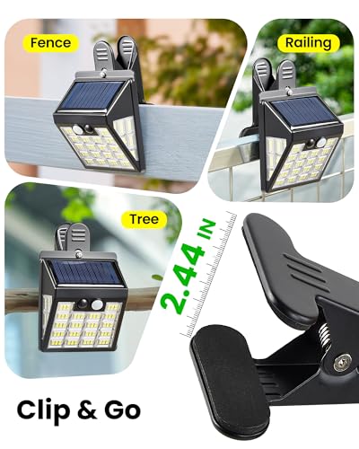 160LEDs Clip on Solar Lights Outdoor (4 Count)