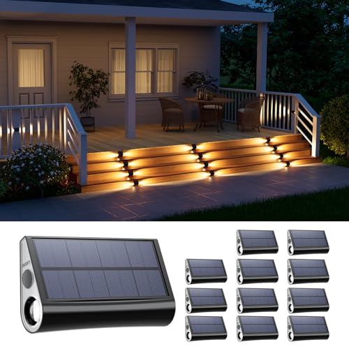 12 Pack Solar Deck Stair Lights (12 Count)