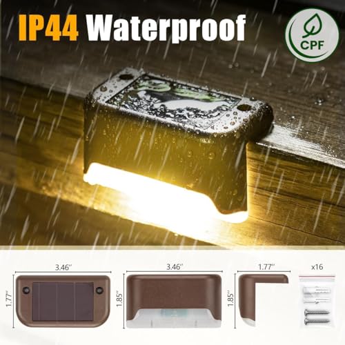 Solar Deck Lights Outdoor 24 Pack (24 Count)