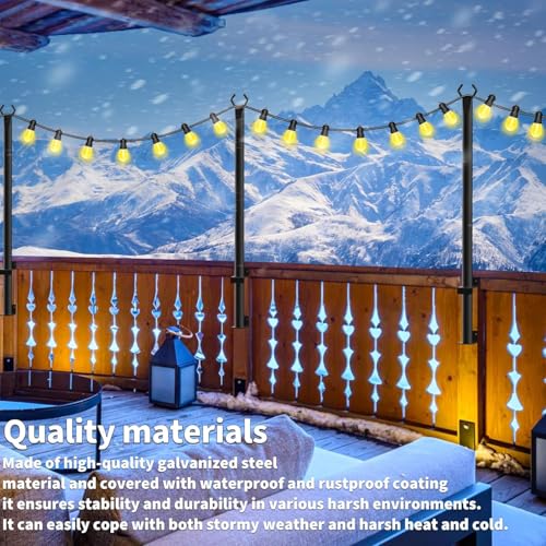 6 Pack 5 Ft String Light Poles (5 Foot)