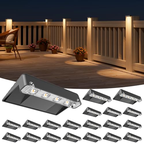 Solar Deck Lights Outdoor 20 Pack (20 Count)