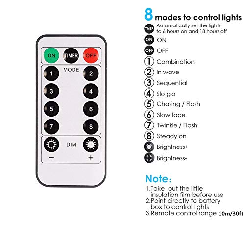 Patio Umbrella Lights Cordless Lighting with Remote Control 8 Brightness Mode LED Patio Light Wireless Battery Operated Waterproof for Patio Backyard Umbrella Outdoor Garden Decor