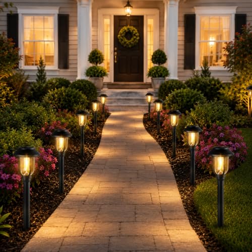 Solar Pathway Lights Outdoor 8 Pack (8 Count)