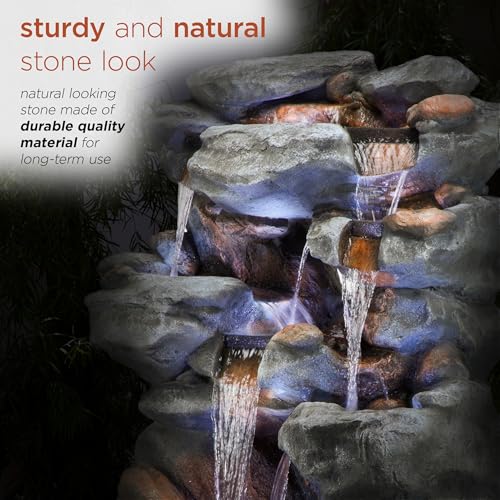 WIN1068 Outdoor Floor Rock Water Fountain with LED Lights
