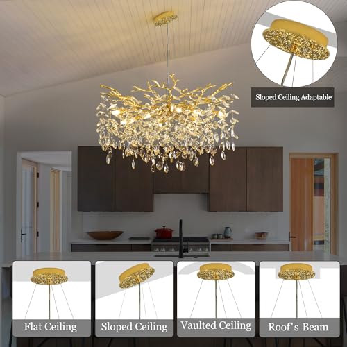 Tree Branch Chandelier Modern Crystal Pendant Light
