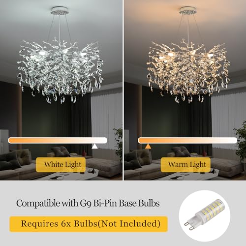 Tree Branch Chandelier Modern Crystal Pendant Light