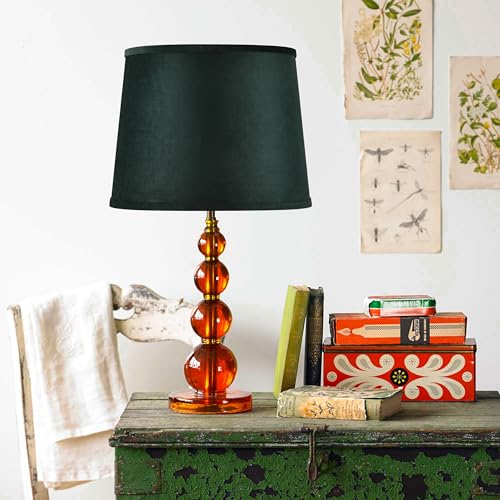 Green Velvet Lamp Shades Set of 2 Medium (2 Count)