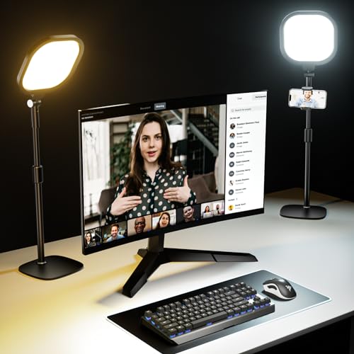 2 Packs Video Conference Lights for Computer Zoom