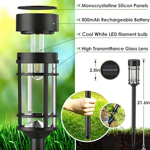 Solar Pathway Lights Outdoor (8 Count)