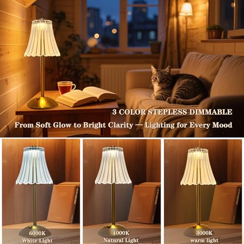 2 Pcs Cordless Rechargeable Table Lamp