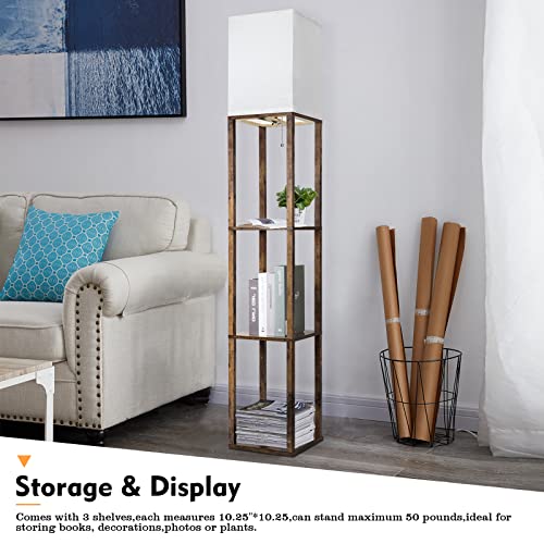 Floor Lamp with Shelves