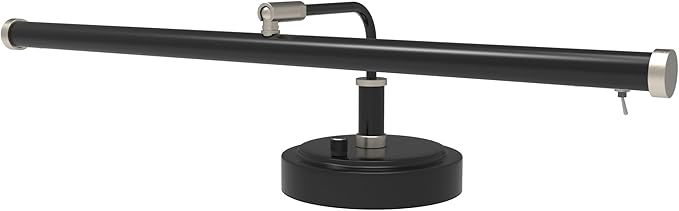 Cocoweb 19" Black with Brass Accents LED Directional Piano Desk Lamp - PLED101D (Satin Nickel) - Aura Lighting