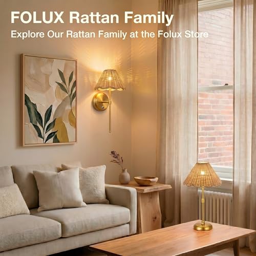 Cordless Boho Rattan Table lamp