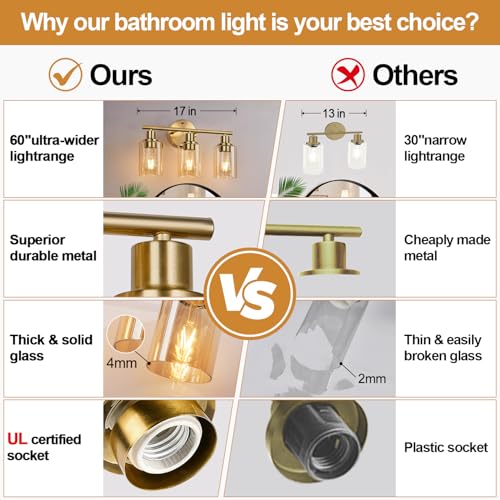 3 Light Bathroom Light Fixtures