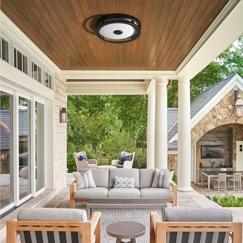 Outdoor Motion Sensor LED Ceiling Light (2 Count)