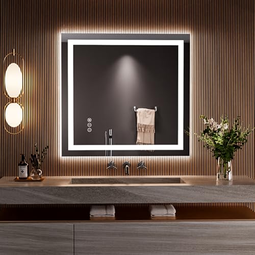 36"x34" LED Bathroom Mirror with Lights