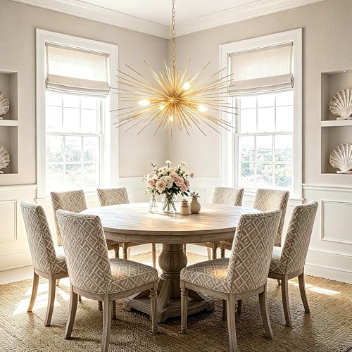 31in 4 Light Gold Sputnik Chandelier Mid