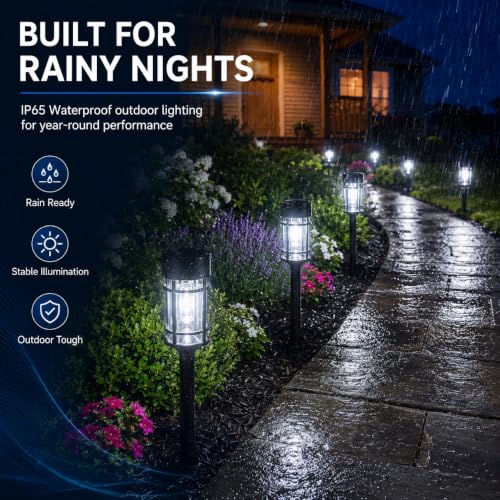 12 Pack Solar Lights Outdoor Pathway (12 Count)
