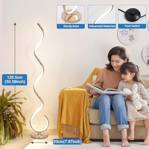 Modern Spiral Floor Lamp for Living Room