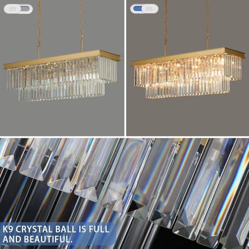 Gold Crystal Chandeliers for Dining Room