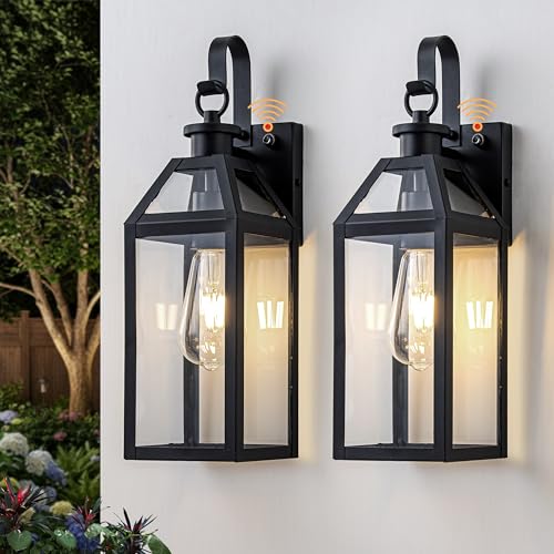 16" Large Dusk to Dawn Outdoor Wall Light (2 Count)