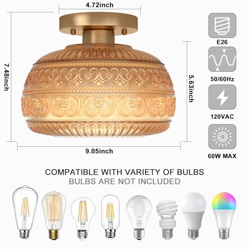 9" Small Flush Mount Ceiling Light for Dinning Room