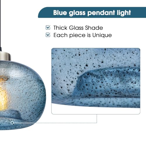 Modern Hand Blown Pendant Lights Kitchen Island (2 Count)