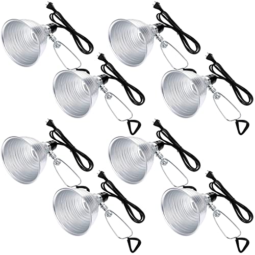 8 Pack Clamp Lamp Light with Aluminum Reflector (8 Count)