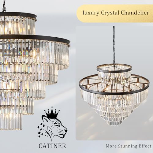 36" Large Crystal Chandelier (23 Count)
