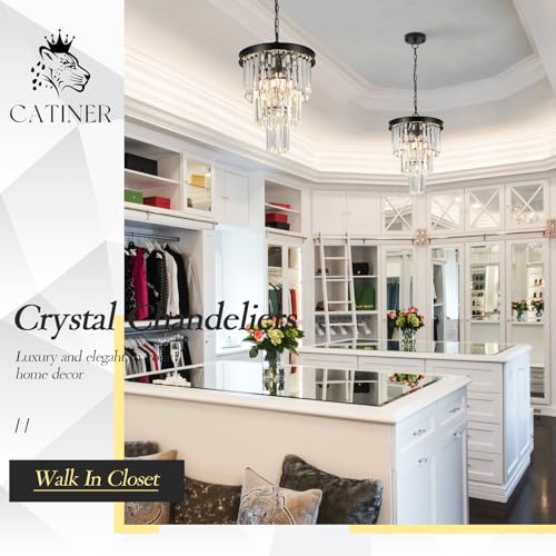 12" Modern Crystal Chandeliers (3 Count)