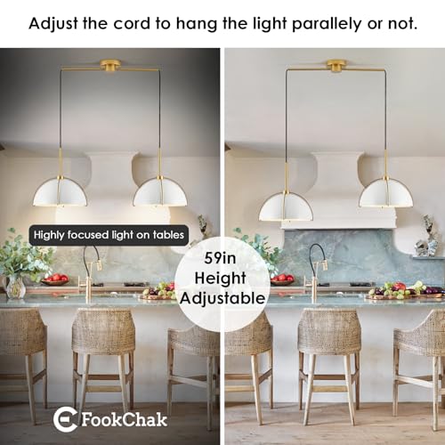 Contemporary White Gold Pendant Light Over Table 2