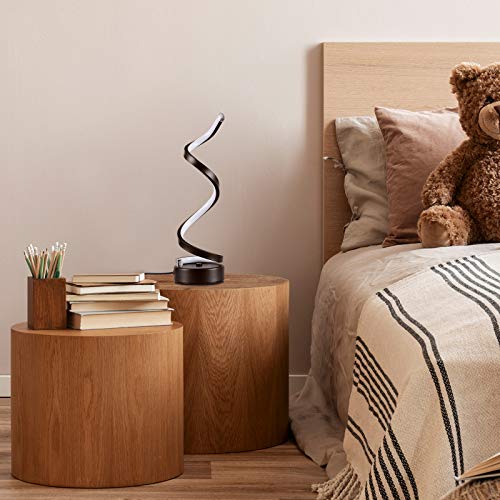 Black Spiral LED Table Lamp