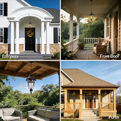 Vintage Bronze Outdoor Pendant Lights for Porch