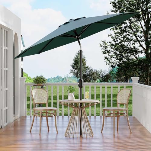 9FT Patio Umbrella 8 Sturdy Ribs Outdoor Table Umbrella