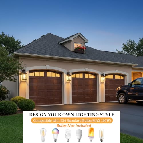 Brown Outdoor Wall Lights for House Garage 2 (2 Count)