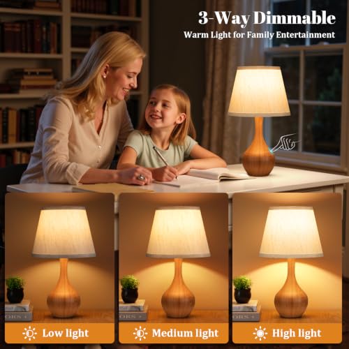 16.1" Touch Table Lamp for Nightstand (2 Count)