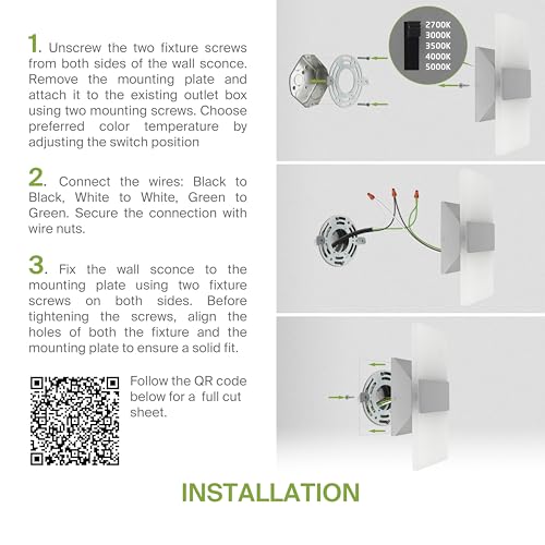 14 Inch Indoor LED Wall Sconce (2 Count)