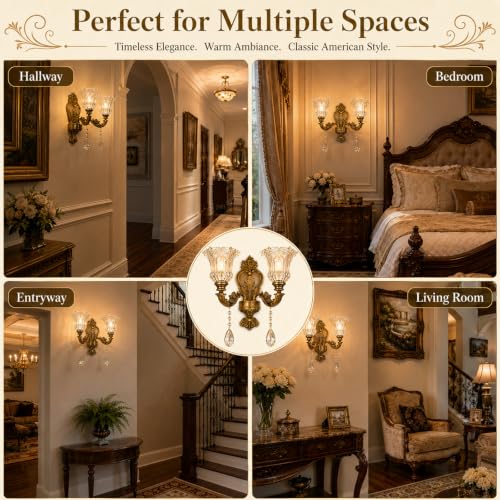 Vintage Style Crystal Sconces