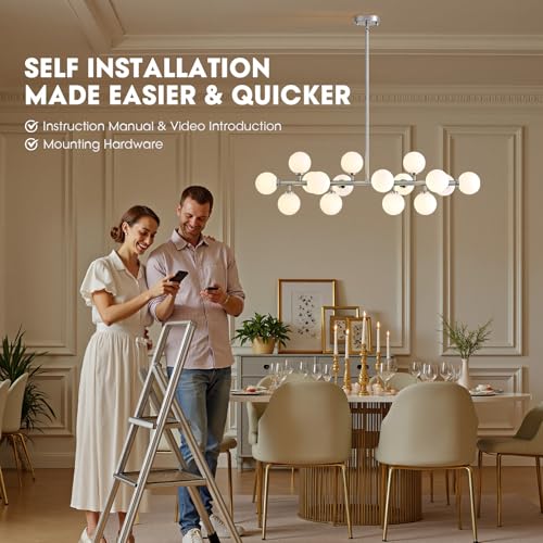 Mid Century Modern Chandelier for Dining Room Light Fixture