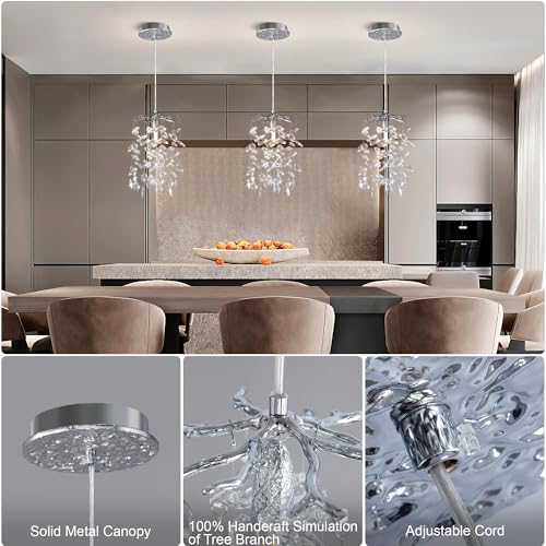 8.3" Crystal Pendant Light for Kitchen Island