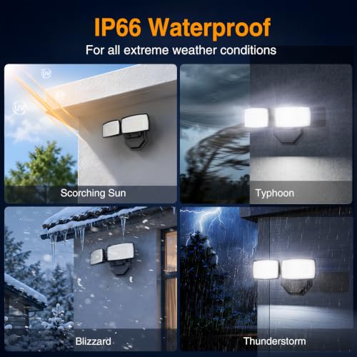 32W Smart Flood Lights Outdoor (Black)