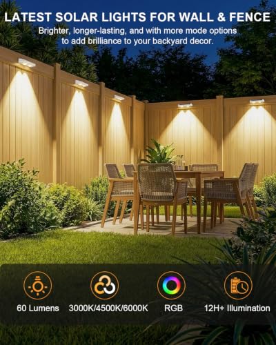 Solar Fence Lights Outdoor