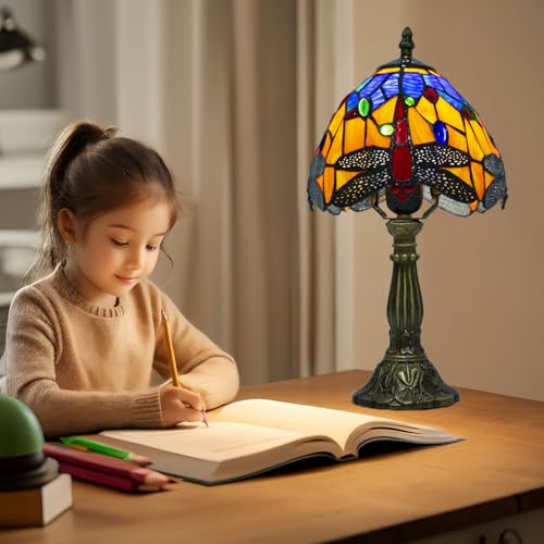 Tiffany Orange Dragonfly Style Lamp