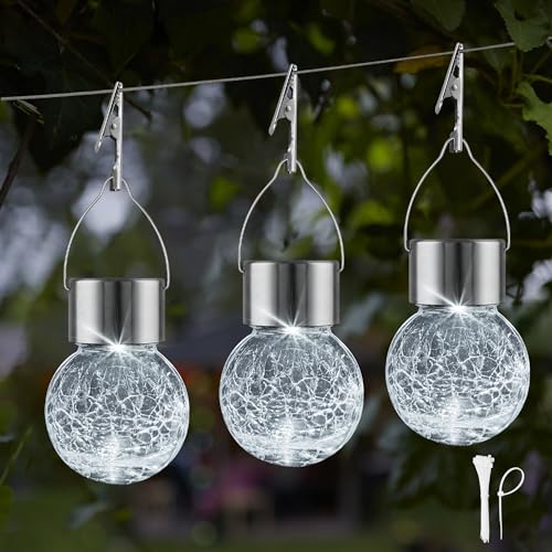 Solar Lights Outdoor Hanging Decorative Globe 24 Pack (24 Count)
