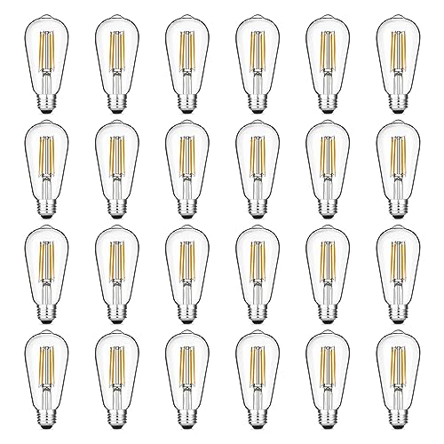 Vintage LED Edison Bulb Dimmable 60W Equivalent 750 Lumens (24 Count)