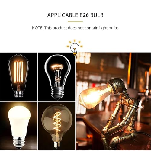 Creative Iron Robot Table Lamp Retro Robot Water Pipe Table lamp Bar Restaurant Cafe Steampunk Decoration